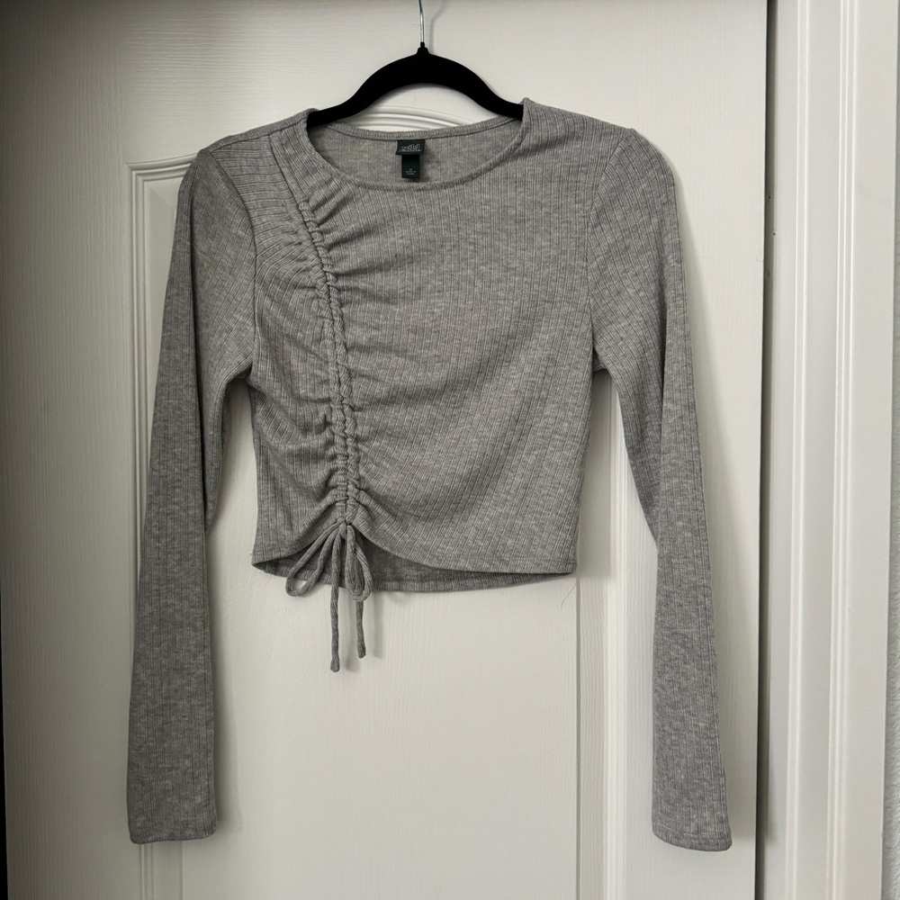 [NWOT] Gray Wild Fable Ruched Tie Top